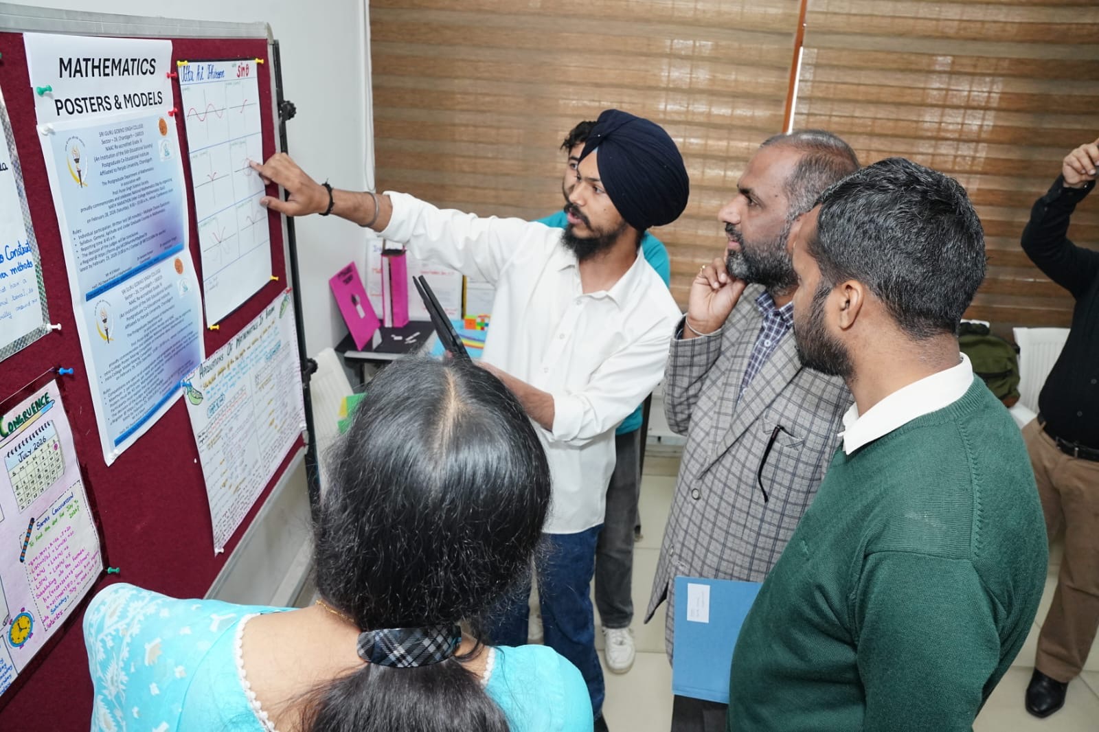 Poster presentation — students display innovative ideas in mathematics.